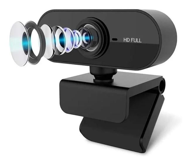 Imagem de Full Hd 1080P Webcam Microfone Visão 360º Computador Câmera