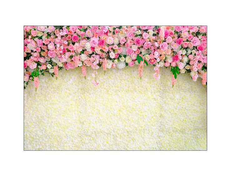 Imagem de Fundo Fotográfico 2,20 x 1,50 - Efeito Parede Com Flores 031