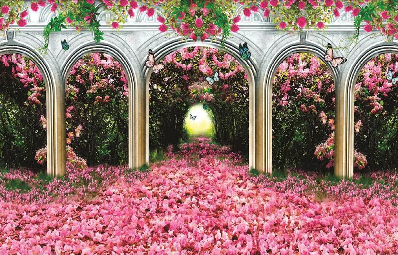 Fundo Fotográfico Em Tecido Jardim 2,80X1,50 - Mix estilos Imagem de Fundo Fotográfico Em Tecido Jardim 2,80X1,50