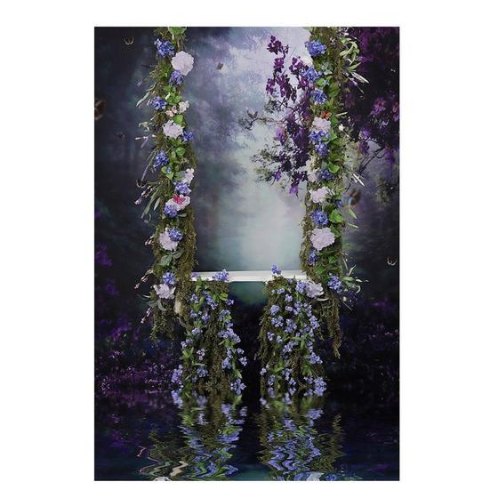 Imagem de Fundo Fotográfico Tecido Sublimado Newborn 3D Floral Balanço 2,20x1,50 WFF-667