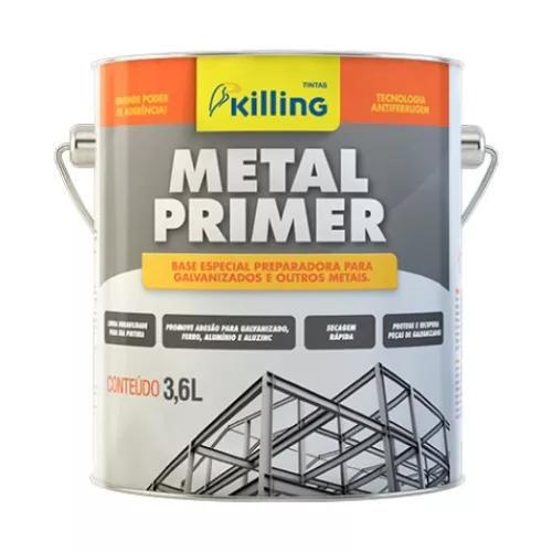 Imagem de Fundo Galvanizado Branco Metal Primer Killing 3,6 Litros