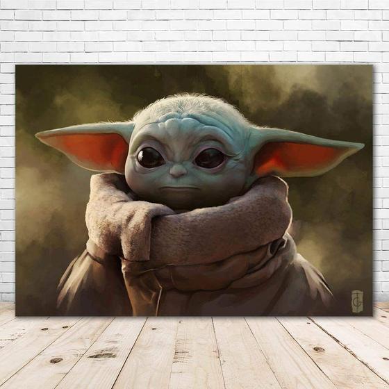Imagem de Fundo para Festa VV Baby Yoda - Feliz Aniversário (2,1x1,5m) - Star Wars