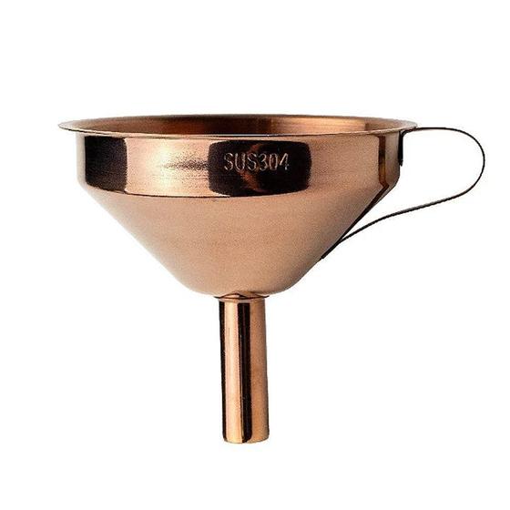 Imagem de Funil Com Filtro - 13 X 10,7 X 10,5 Cm - Aço Inox - Rose Gold  - 01 u - Cromus Allonsy - Rizzo