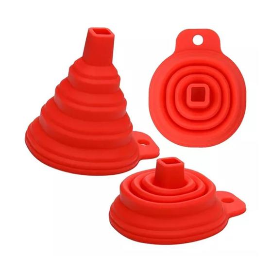 Imagem de Funil Retrátil Dobrável Flexível Silicone Cozinha Mini