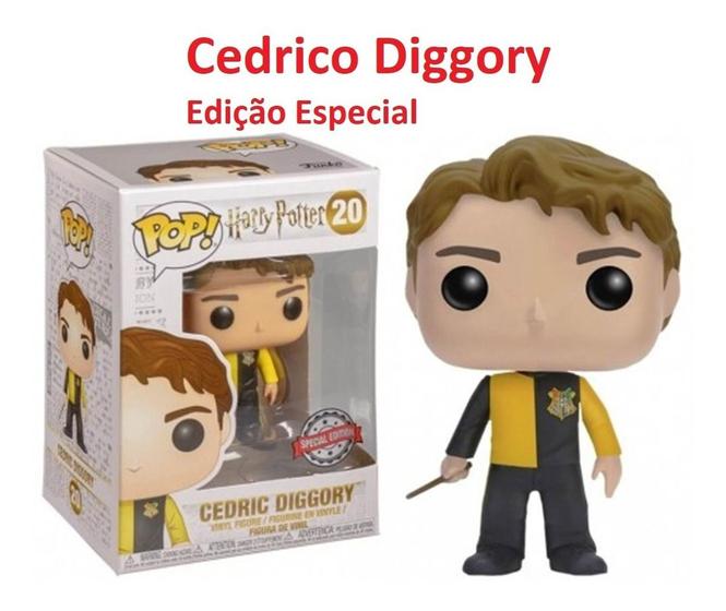 Imagem de Funko Pop Cedrico Diggory Tribruxo 20 Harry Potter Lufa Lufa Hogwarts Clube Comics Piticas com Caixa