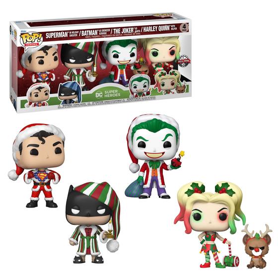 Imagem de Funko Pop! DC Comics Christmas 4 Pack Edição Especial Excl