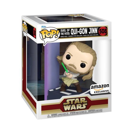 Imagem de Funko Pop! Deluxe: Star Wars Duel of The Fates - Qui-Gon Jinn, Amazon Exclusive, Figura 3 de 3