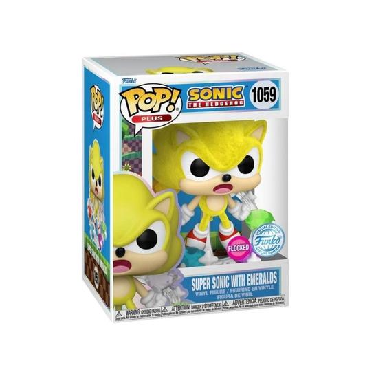 Imagem de Funko Pop Games Super Sonic with Emeralds Flocked 1059