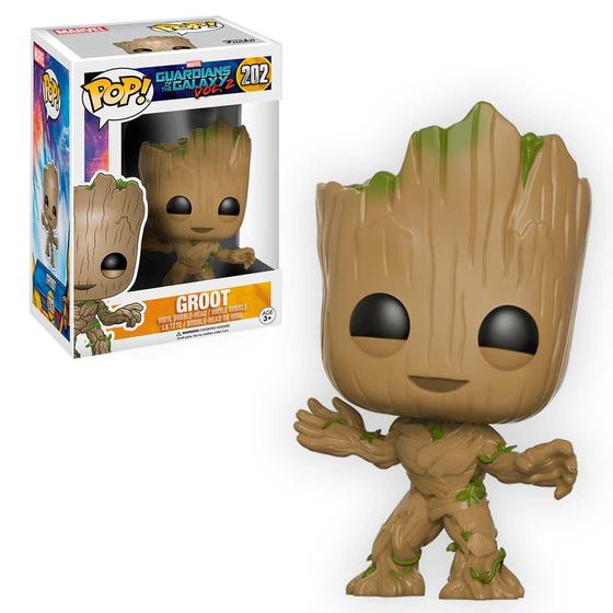 Imagem de Funko Pop Guardiões Da Galáxia 2 Groot 202 Boneco Coleção