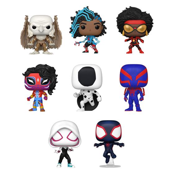 Imagem de Funko Pop! Homem-Aranha no Aranhaverso - Conjunto com 8 Figuras