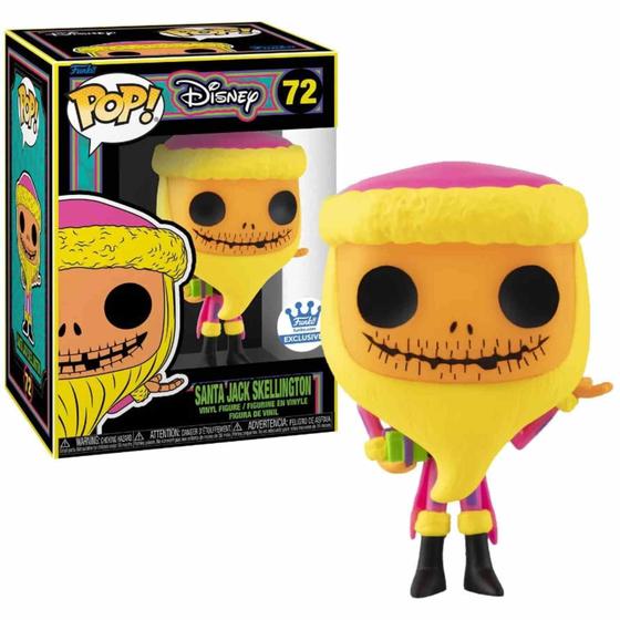 Imagem de Funko Pop! Luz negra Santa Jack Skellington 72 com protetor