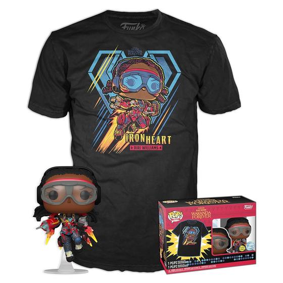 Imagem de Funko Pop Marvel Black Panther Wakanda Forever Com Camiseta