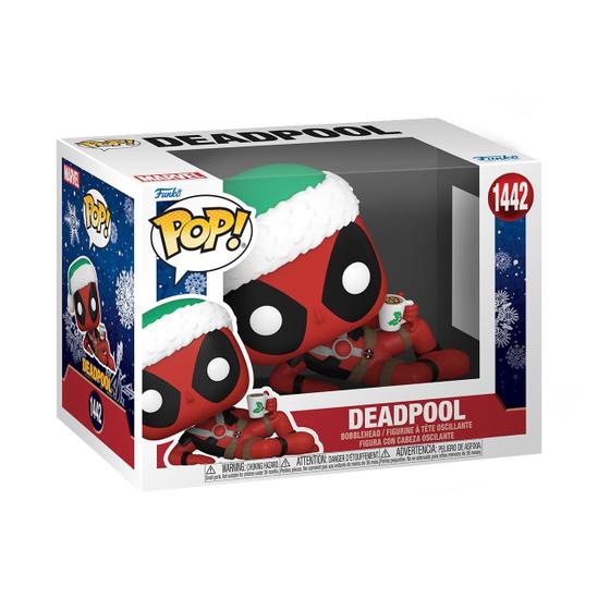 Imagem de Funko Pop! Marvel Holiday Deadpool Bobblehead com 7 cm de altura