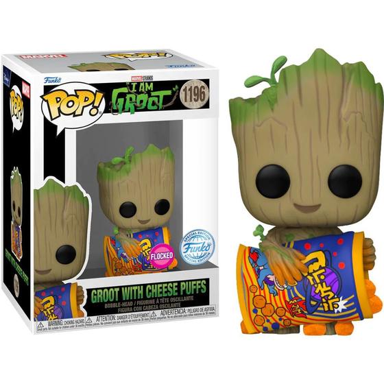 Imagem de Funko Pop Marvel I Am Groot 1196 Groot With Cheese Puffs