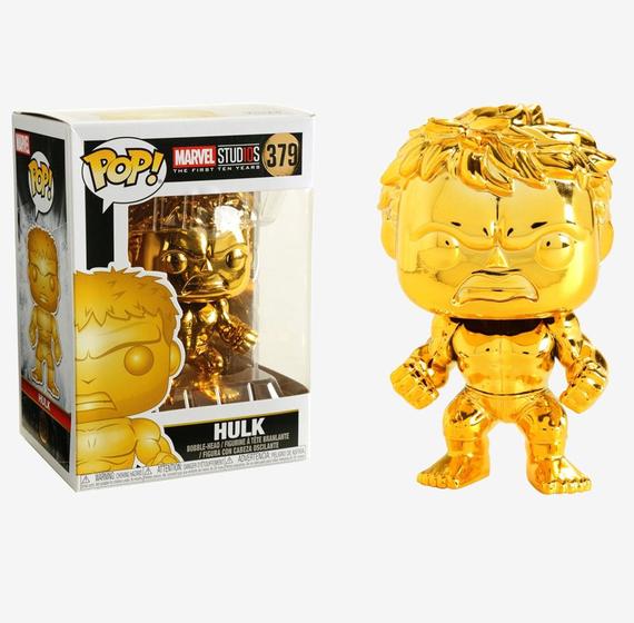 Imagem de Funko pop marvel the first ten years (chrome gold) - studios hulk 379