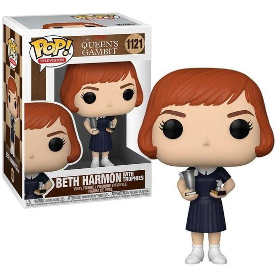 Funko Pop! O Gambito da Rainha Beth Harmon w/ Trophies 1121 Menor preço em Funko Pop! O Gambito da Rainha Beth Harmon w/ Trophies 1121