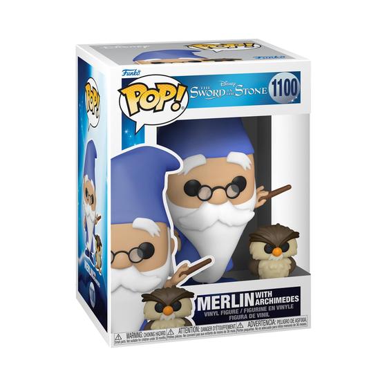 Imagem de Funko POP Pop  Buddy Disney: Espada na Pedra - Merlin com Arquimedes, Multicolor, 49152