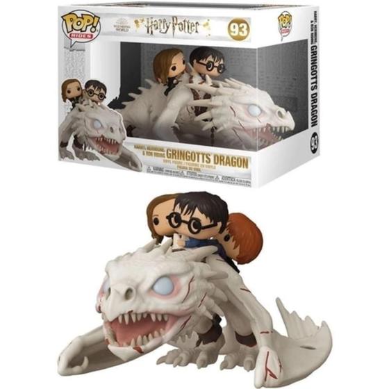 Imagem de Funko Pop Rides Harry Potter - Harry, Hermione And Ron Riding Gringotts Dragon 93