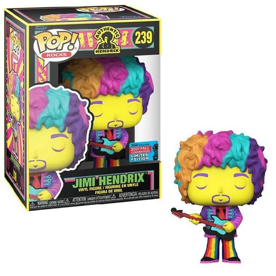 Funko pop rocks jimi hendrix black light exclusivo 239 Funko