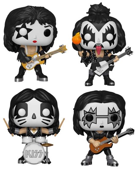 Imagem de Funko Pop! Rocks KISS - Conjunto Colecionável de 4 Bonecos de Vinil