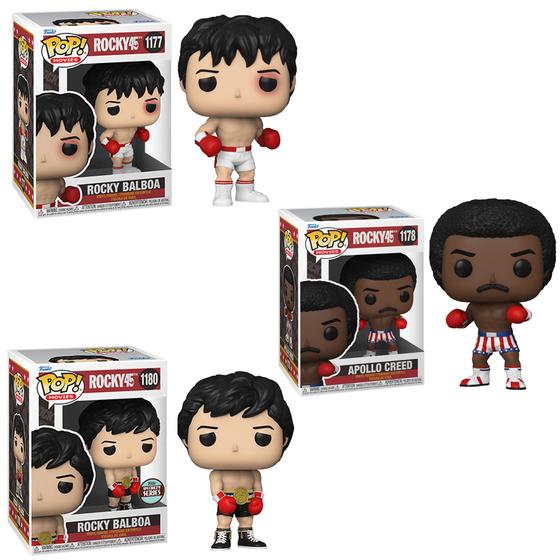 Imagem de Funko Pop! Rocky - Conjunto Completo (3) com Séries Especiais