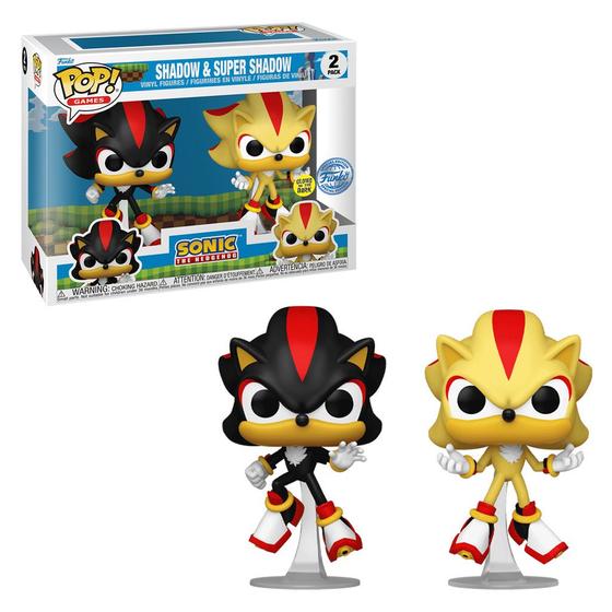 Imagem de Funko Pop! Sonic The Hedgehod Shadow E Super Shadow 2 Pack