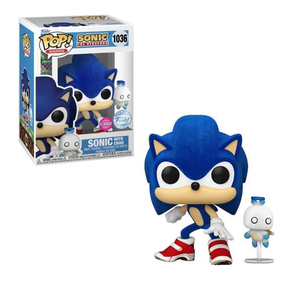 Imagem de Funko Pop Sonic The Hedgehog Sonic with Chao 1036 Flocked