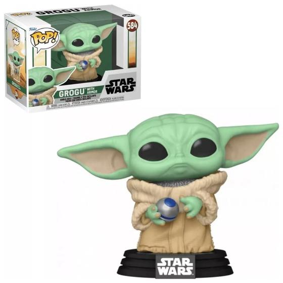 Imagem de Funko Pop Star Wars 584 Grogu w/ Mandalorian Armor