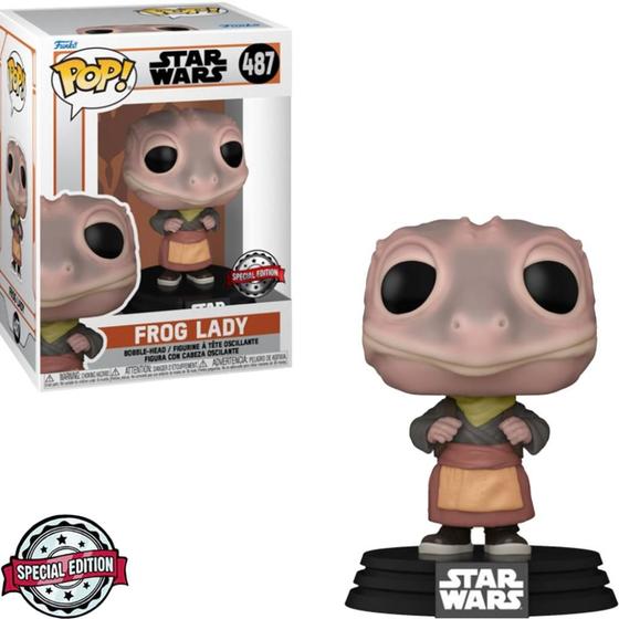 Imagem de Funko Pop! Star Wars Mandalorian Frog Lady 487 Ex