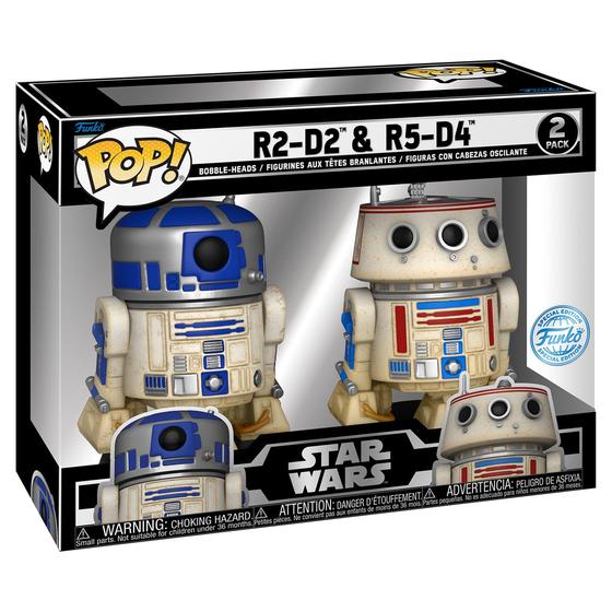 Imagem de Funko POP! Star Wars - R2-D2 e R5-D4 (Pacote com 2) - Edição 2023