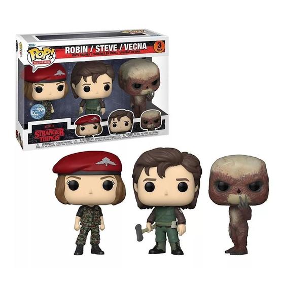 Imagem de Funko Pop Stranger Things 3-Pack Robin Steve Vecna Special Edition