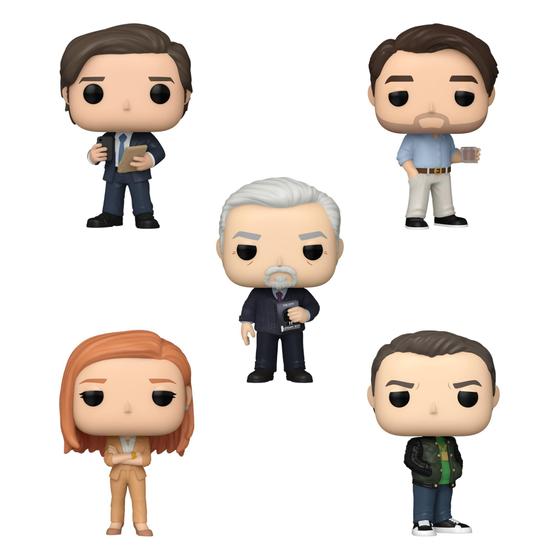 Imagem de Funko Pop! Sucessão - Conjunto com 5 Personagens (Greg, Kendall, Logan, Roman e Shiv)