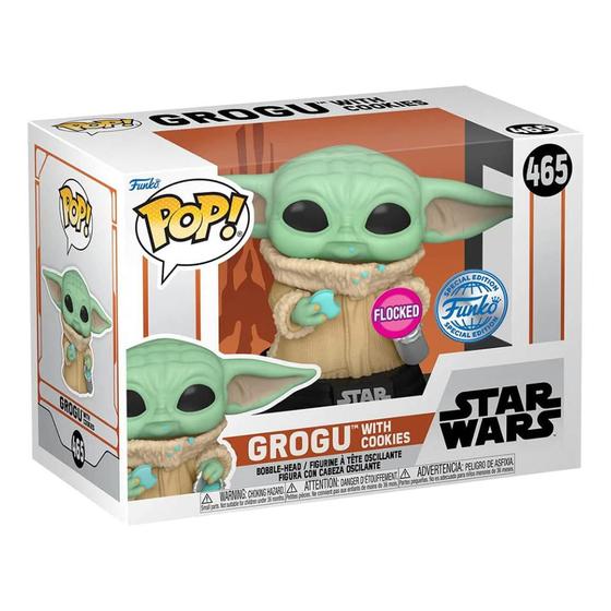 Imagem de Funko Pop The Mandalorian 465 Grogu w/ Cookies Flocked