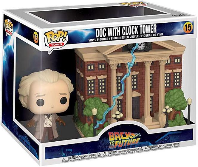 Imagem de Funko Pop Town Doc With Clock Tower 15 - Back To The Future