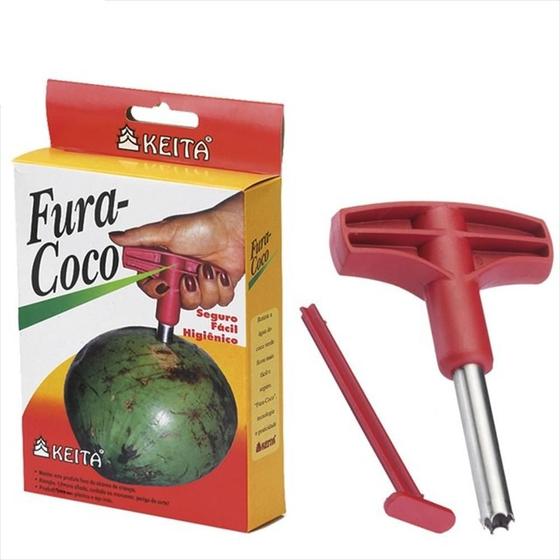 Fura Coco Furador Saca Rolha Seguro Abridor Praia Casa Gelo Menor preço em Fura Coco Furador Saca Rolha Seguro Abridor Praia Casa Gelo