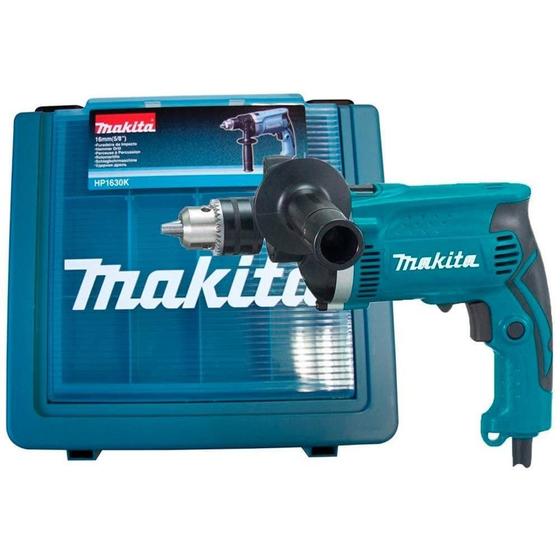 Furadeira de impacto 1/2" 710 watts com maleta - HP1630K - Makita Menor preço em Furadeira de impacto 1/2" 710 watts com maleta - HP1630K - Makita