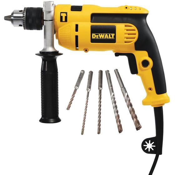 Furadeira de Impacto 1/2" c/ Kit 5 Brocas DWD502SW Dewalt Menor preço em Furadeira de Impacto 1/2" c/ Kit 5 Brocas DWD502SW Dewalt