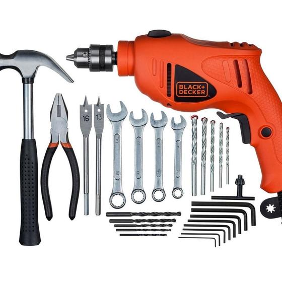 Imagem de Furadeira de impacto 3/8 127V VVR com Kit 26 acessórios