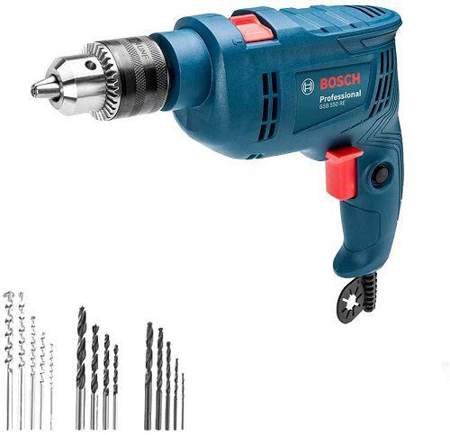 Imagem de Furadeira de Impacto Bosch Gsb 550 550w 127v 14 Acessorios