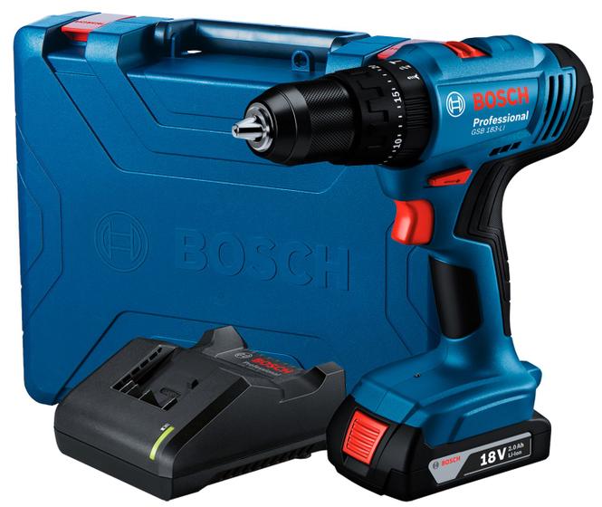 Furadeira E Parafusadeira de Impacto Martelete 1/2 Bosch GSb 183 Li 18v ...