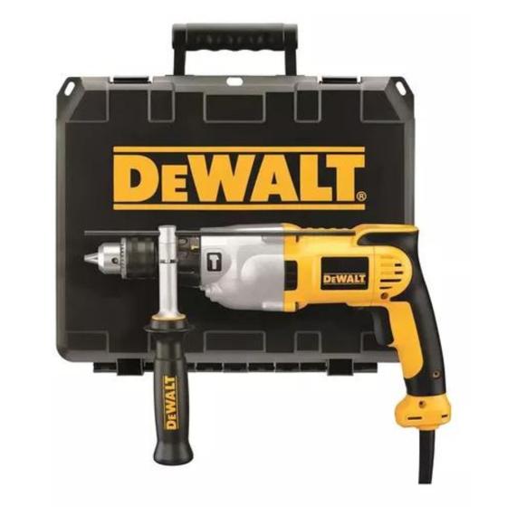 Imagem de Furadeira e Parafusadeira Dewalt, D21570K Furadeira e Martelete com Maleta de Ferramenta 16mm Potência 1300W