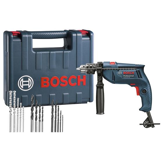 Imagem de Furadeira Impacto 1/2 550w Com 14 Brocas E maleta 220v-bosch