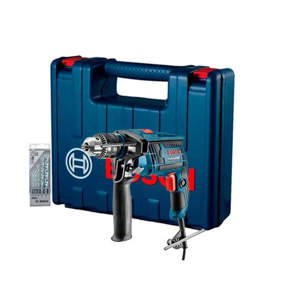 Imagem de Furadeira Impacto 1/2POL 750W GSB13RE com Maleta + Kit com 5 Brocas - Bosch