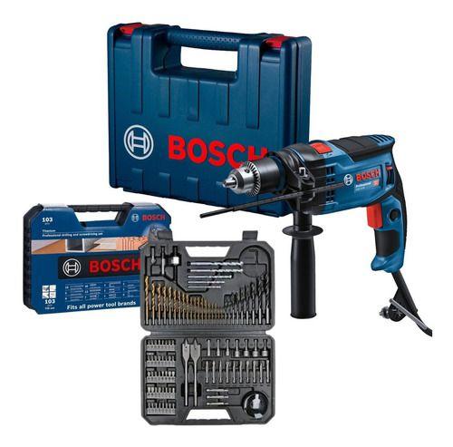 Imagem de Furadeira Impacto Bosch Gsb 16re 850w Kit 103 Pcs Tin 110v