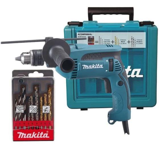 Imagem de Furadeira Impacto C/Maleta+Kit9Bro 760W Makita