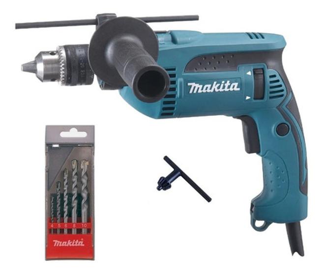 Furadeira Impacto Mandril 1/2”- 760W - MAKITA-HP1640-L-127V c/KIT 5 brocas Menor preço em Furadeira Impacto Mandril 1/2”- 760W - MAKITA-HP1640-L-127V c/KIT 5 brocas