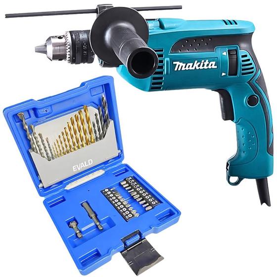 Imagem de Furadeira Industrial 1/2 POL de Impacto 760W HP1640K com Maleta MAKITA 110V