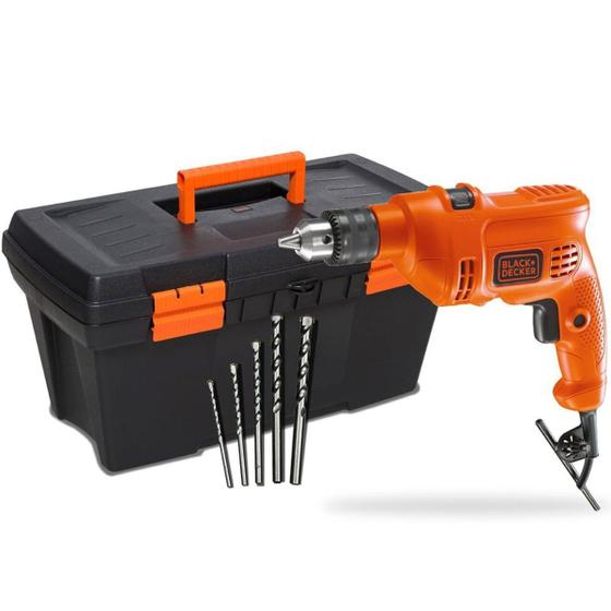 Imagem de Furadeira Kit Black+Decker TM500 3/8" 560W com Impacto: Potência e Precisão em suas Tarefas