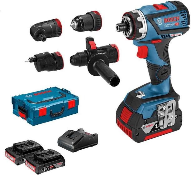 Imagem de Furadeira parafusadeira 1/2pol bosch gsr 18v-60 flexiclick c/2b 18v 2ah