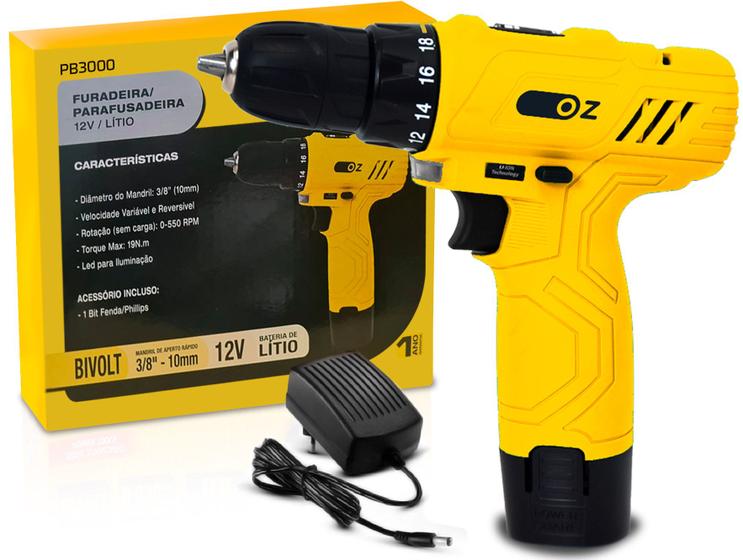 Furadeira Parafusadeira 10mm A Bateria 12v Lítio Oz é boa?